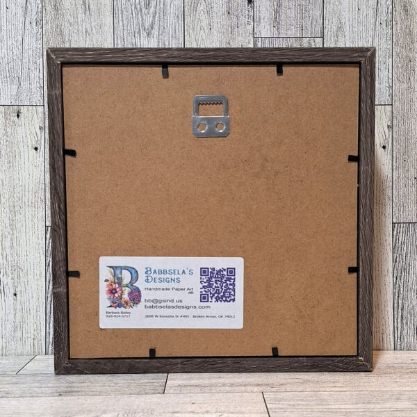 Back side of brown frame
