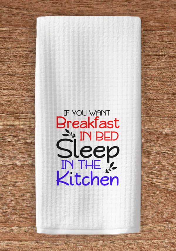 Breakfast in bed kitchen towel