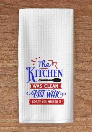 The kitchen was clean last week waffle weave towel