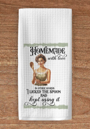 Homemade with love kitchen towel